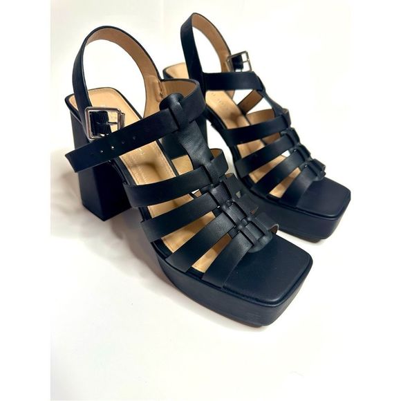 NEW IN BOX - Madden Girl Women's Net Heeled platform - black - size 8.5 - - Picture 1 of 2